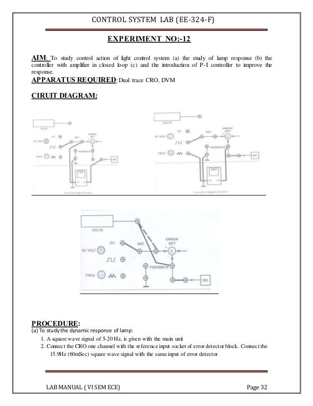 Control system lab manual