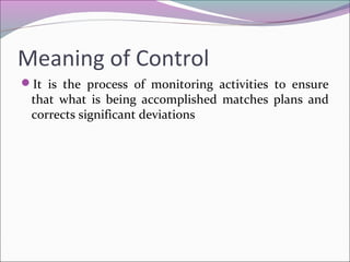 Management Control | PPT