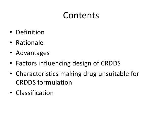 Controlled Drug Delivery Systems