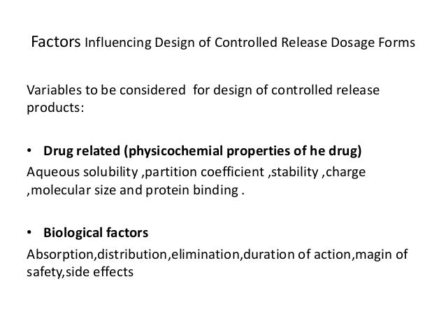 Controlled Drug Delivery Systems
