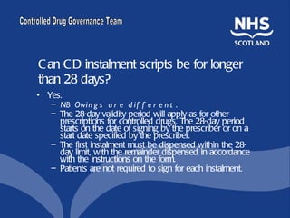 Safer Management and Use of Controlled Drugs | PPT