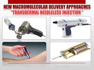 NEW MACROMOLECULAR DELIVERY APPROACHES
“TRANSDERMAL NEEDLELESS INJECTION “
 