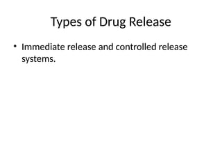 Comprehensive Overview of Controlled Release Drug Delivery Systems in ...