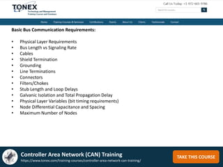 Controller Area Network (CAN) Training | PPTX