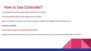 Controllers in AngularJs | PPT
