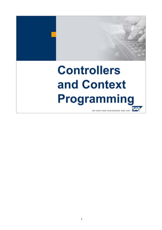 Controllers and context programming | PDF
