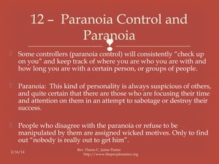 Controlling - Bible Study