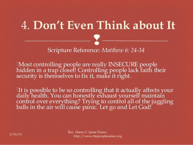controlling bible study