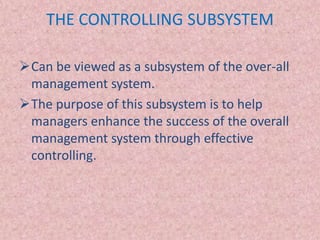 Controlling (Principles of Management) | PPT
