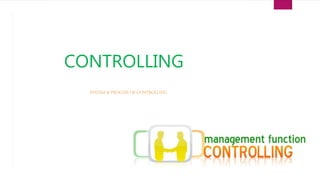 CONTROLLING
SYSTEM & PROCESS OF CONTROLLING
 