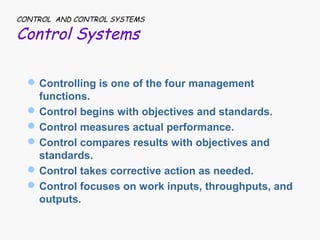 Controlling: Concept, Process, Types, Techniques | PPT