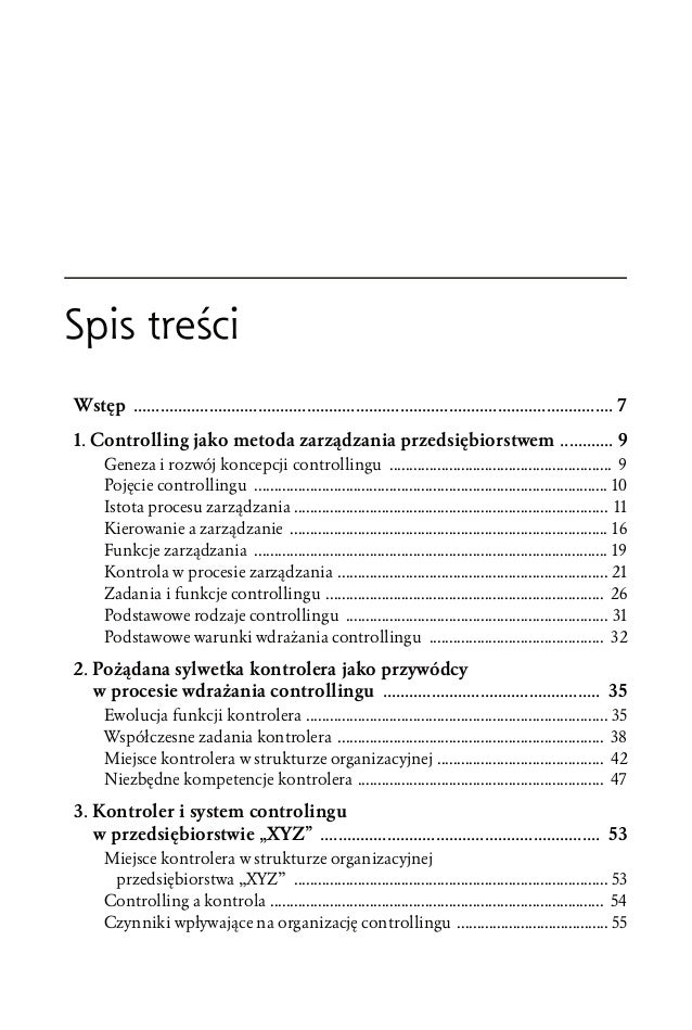 Controlling Wspieranie Zarzadzania Przedsiebiorstwem