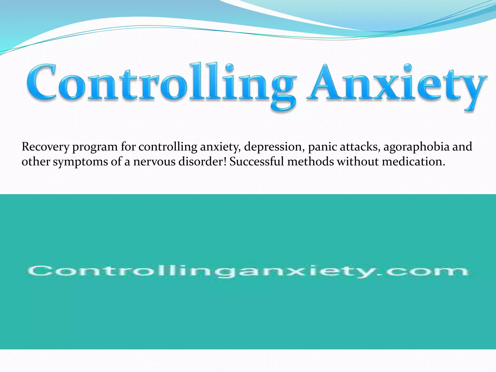 Controlling anxiety | PPT
