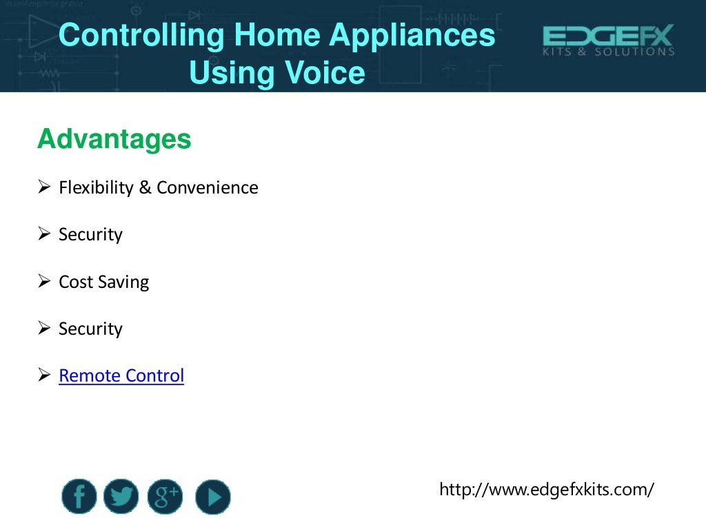 Controlling Home Appliances Using Voice