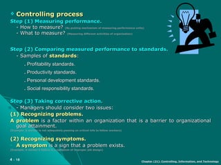Controlling By Measuring Performance Controlling, Information, and Technology | PPS
