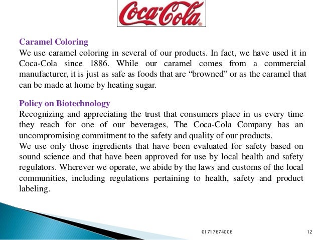 Controlling process of coca cola company