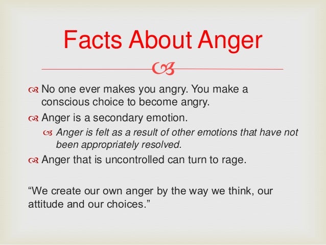 Controlling your anger