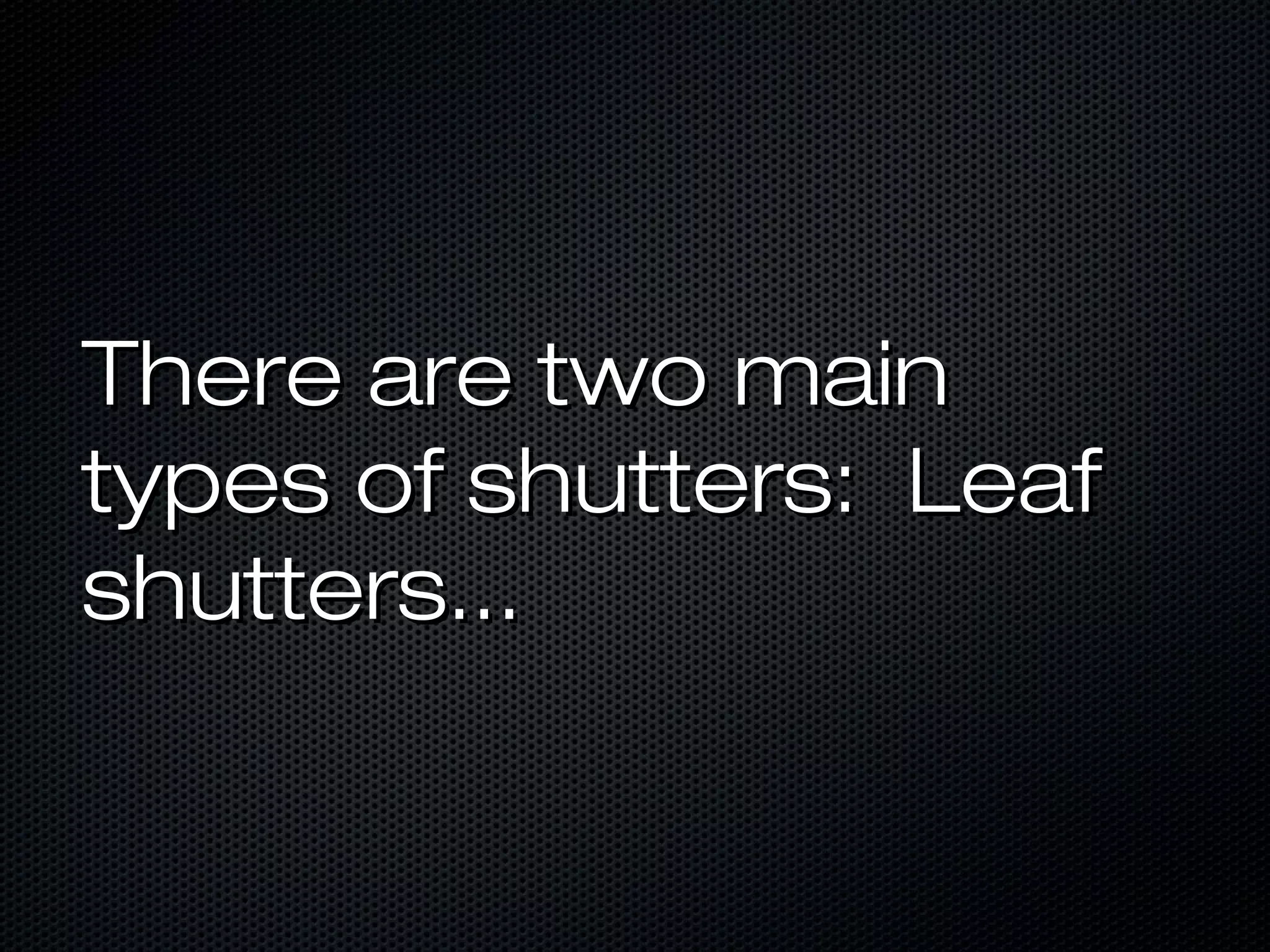 Controlling your camera shutter | PPT