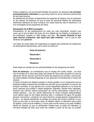 Control Medico En El Hato De Recria