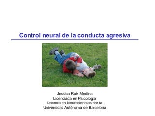 Control neural de la conducta agresiva
Jessica Ruiz Medina
Licenciada en Psicología
Doctora en Neurociencias por la
Universidad Autónoma de Barcelona
 