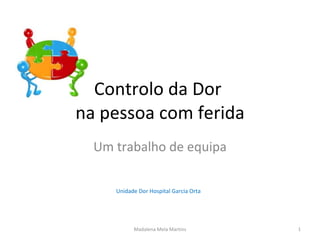 Controlo da Dor  na pessoa com ferida Um trabalho de equipa Unidade Dor Hospital Garcia Orta   Madalena Mela Martins 