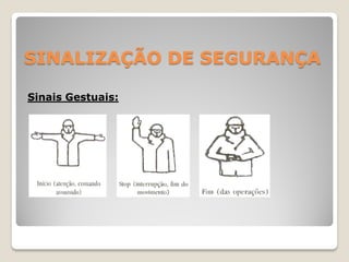 SINALIZAÇÃO DE SEGURANÇA

Sinais Gestuais:
 