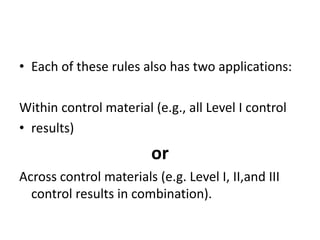 Standard Control Material Control of analytical quality using stable control materials postgrad ...
