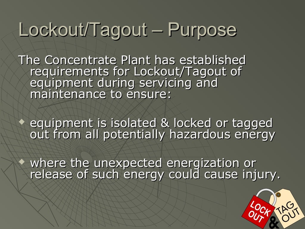 Control of hazardous energy