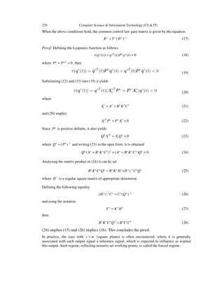 Control of linear systems using | PDF
