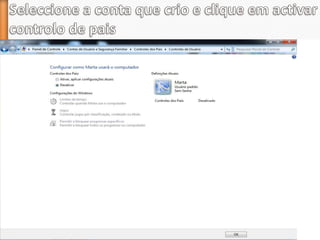 Como utilizar o Controlo Parental