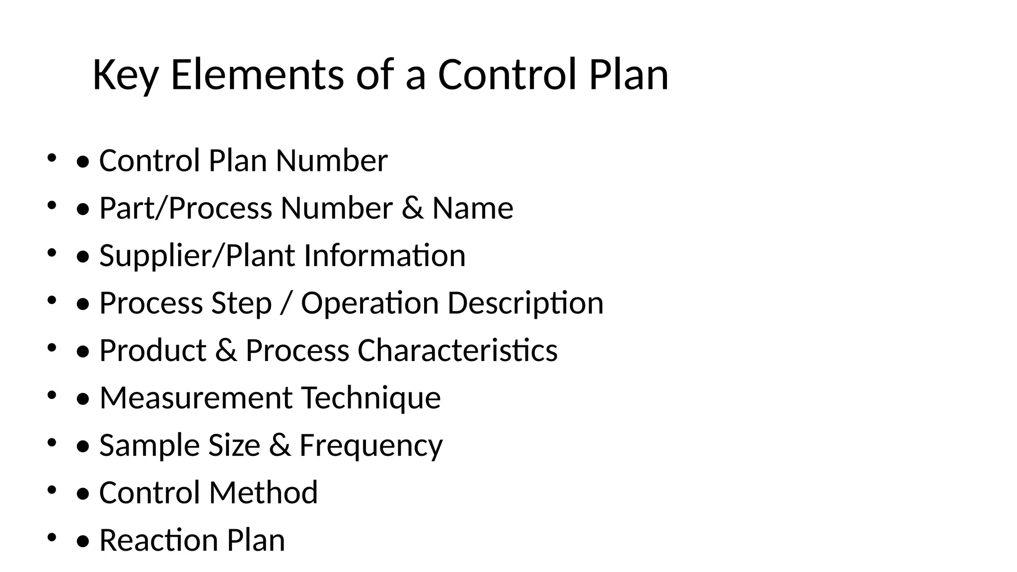 Advanced Product Quality Planning and Control Plan Documentation ...