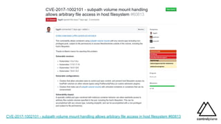 CVE-2017-1002101 - subpath volume mount handling allows arbitrary file access in host filesystem #60813
 
