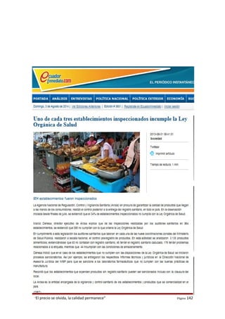 “El precio se olvida, la calidad permanece” Página 142
 