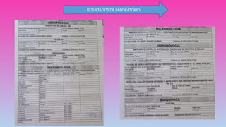 RESULTADOS DE LABORATORIO
 