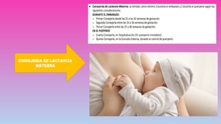 CONSEJERIA EN LACTANCIA
MATERNA
 
