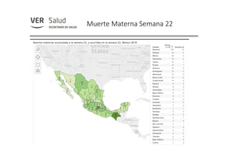 Muerte Materna Semana 22
 