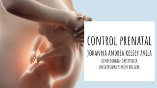 control prenatal
johanna andrea kelsey avila
ginecologia-obstetricia
universidad simon bolivar
1
 