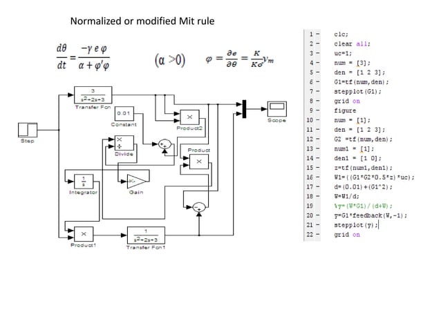some adaptive control schemes implementations using matlab | PPTX