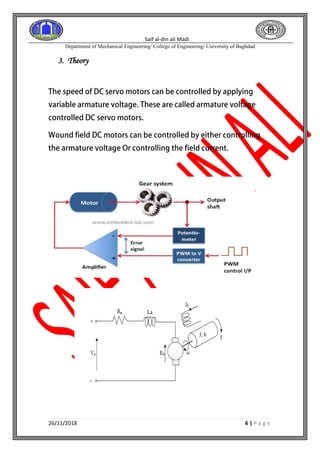 Control servo motors  