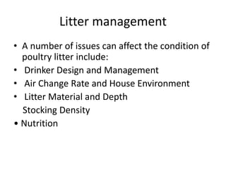 Production Control Littering control shed rearing of poultry.pptx