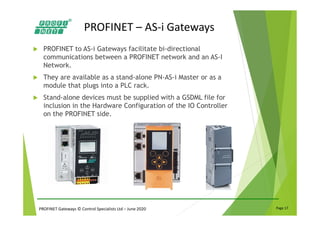 PROFINET to PROFIBUS gateways - Peter Thomas - 03 june 2020 | PPT