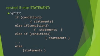 Control statement | PPT