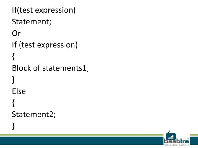 Control statement in c | PPTX