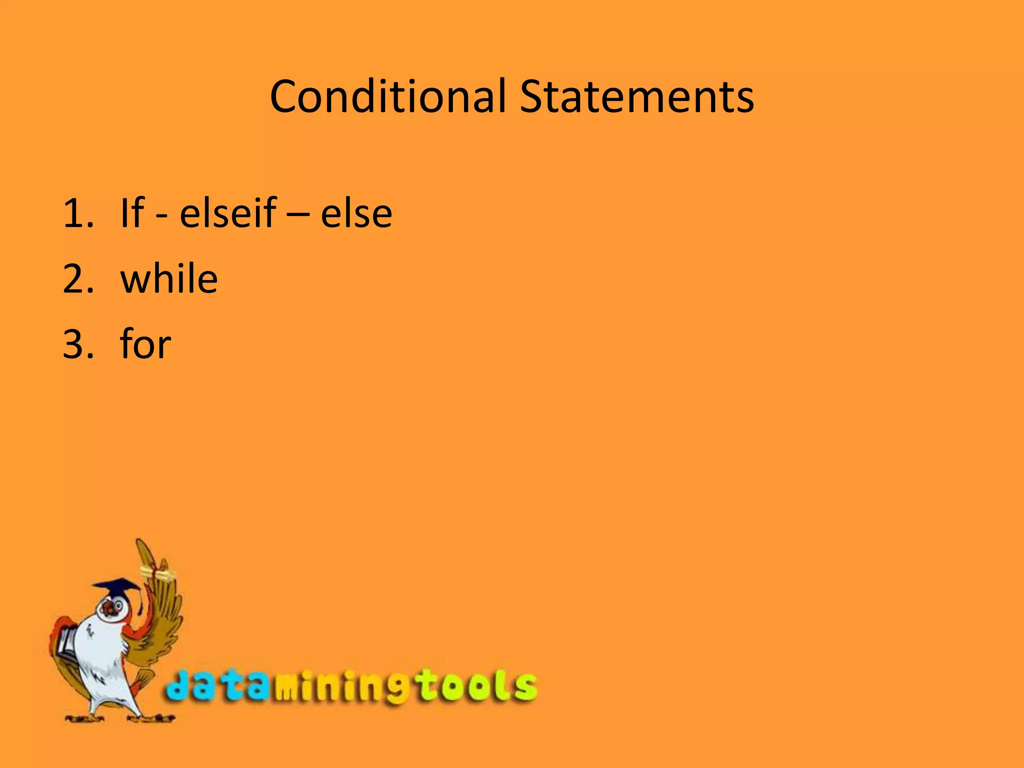 Matlab: Control Statements | PPT