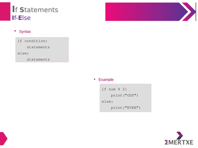 Python programming : Control statements | PDF