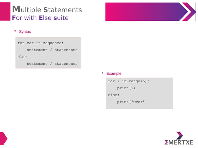 Python programming : Control statements | PDF