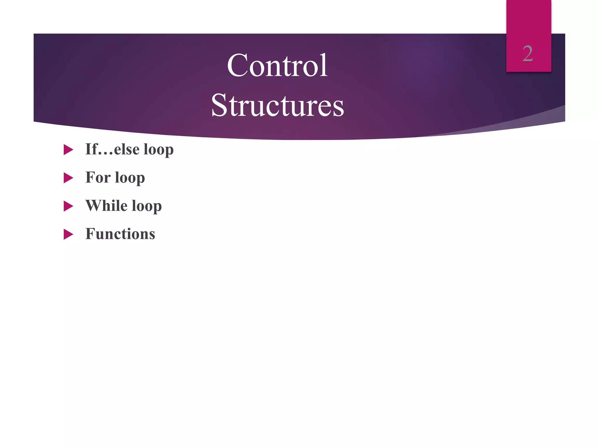 Control statements ppt