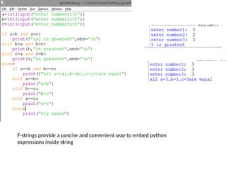 control statements IN PYTHON PROGRAMMING | PPTX