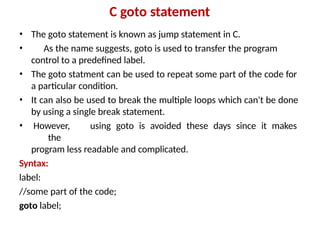 Control Statements and Loops in c with examples.pptx