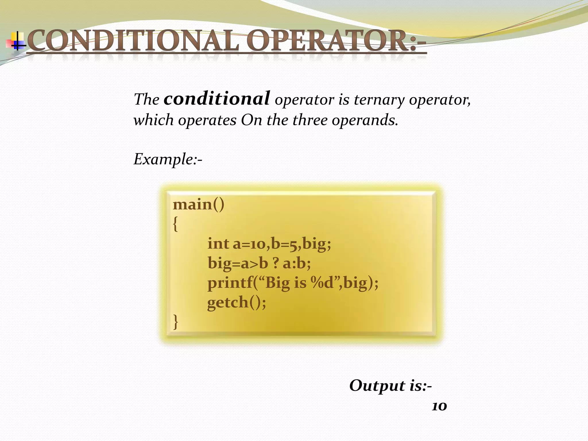 Control statements in c | PPTX | Programming Languages | Computing